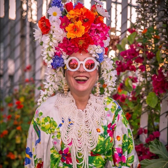 One of a kind! Floral Headdress! - Picture 2 of 3